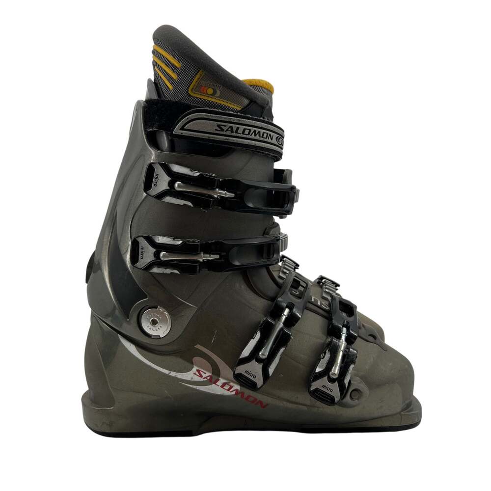 Salomon Mens 9.5 Ski Boots Gray Performa 6.0 Liner Beginner Intermediate 65 Flex